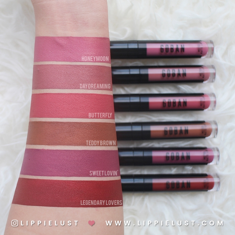 Lipstik Goban swatched goban cosmetics melted matte lip lippielust Lipstik Goban swatched goban cosmetics melted matte lip lippielust