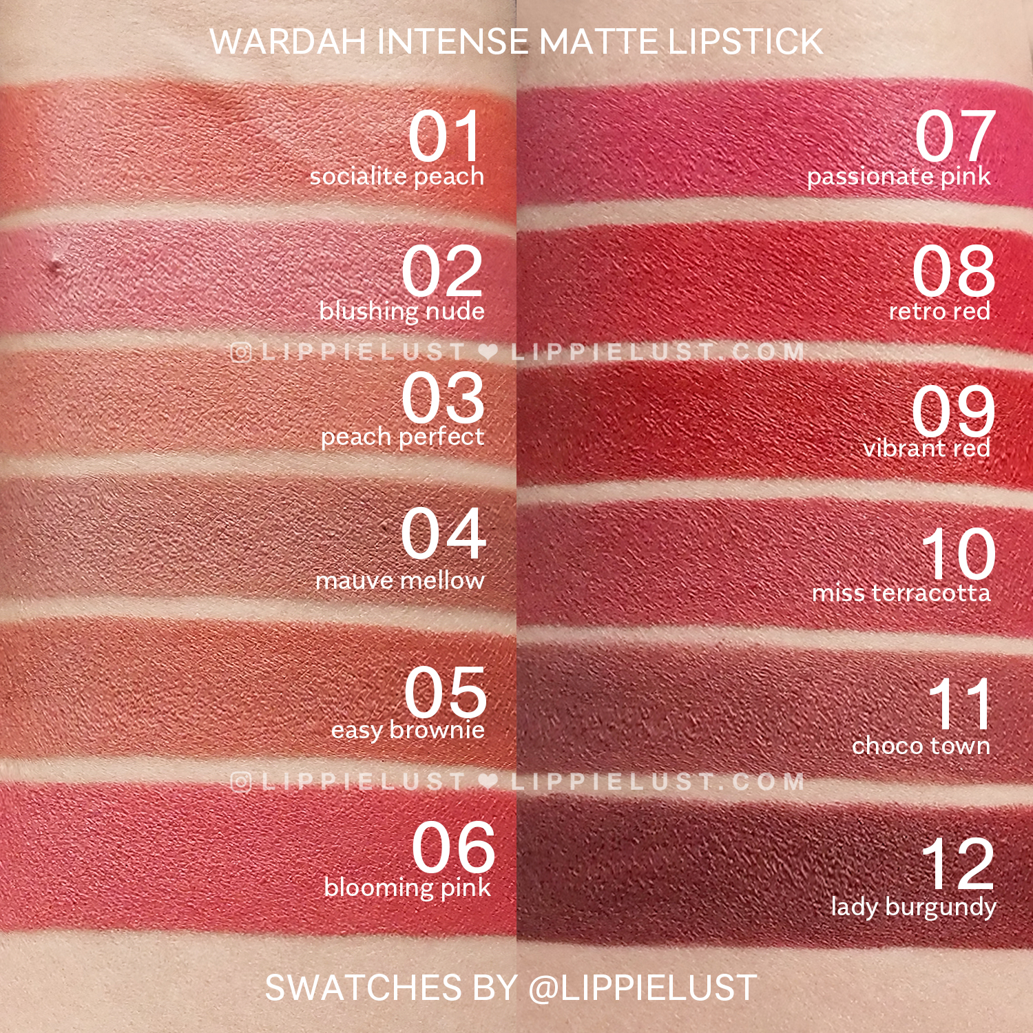 [SWATCH & REVIEW] Wardah Cosmetics Intense Matte Lipstick