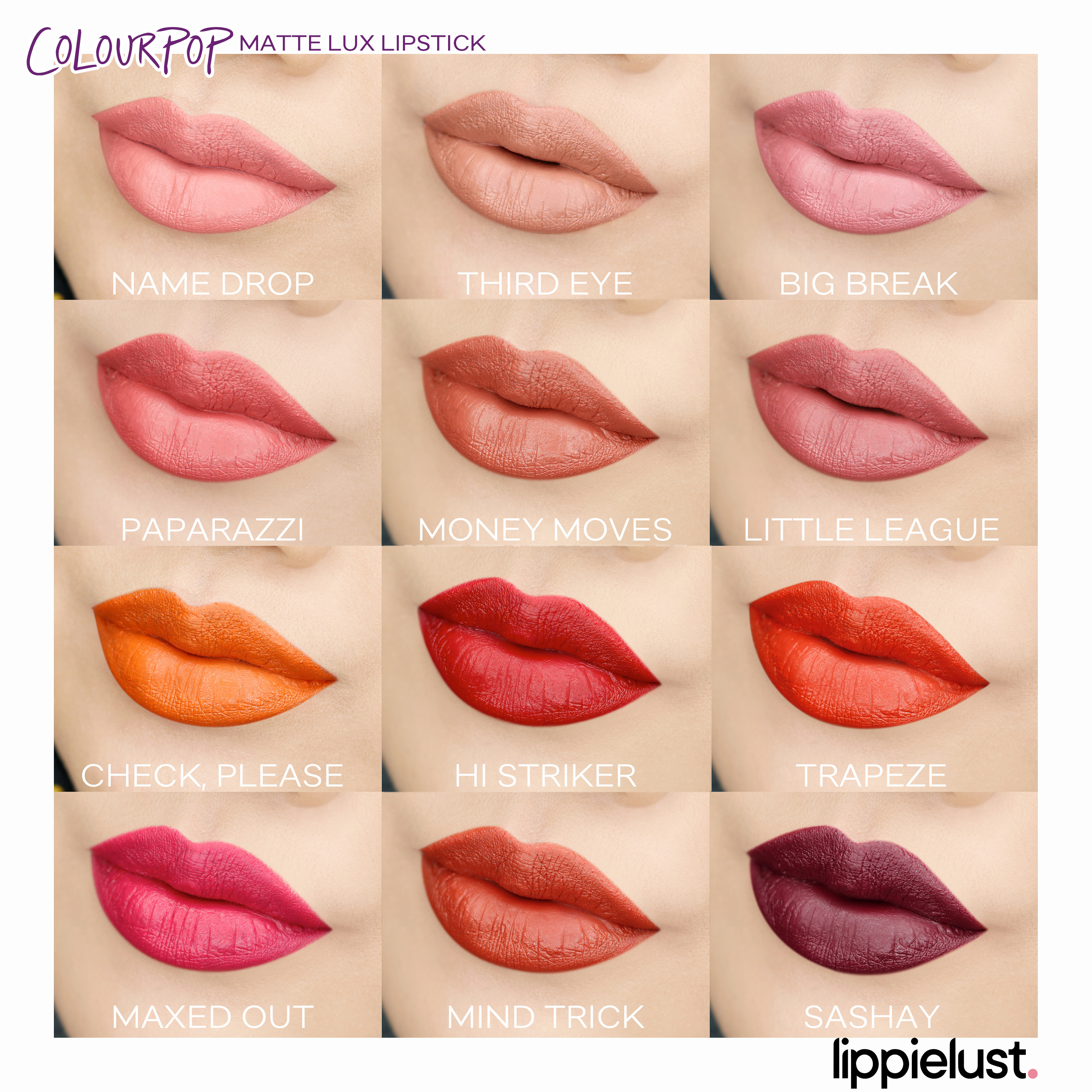 [Review & Swatches] Colourpop Matte Lux Lipstick Vault LIPPIELUST